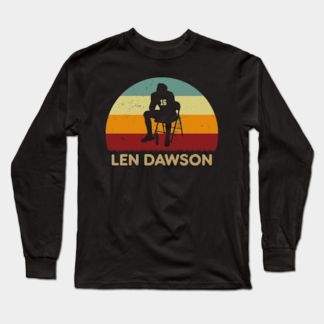 Retro Sunset - Len Dawson Long Sleeve T-Shirt by GoodIdeaTees